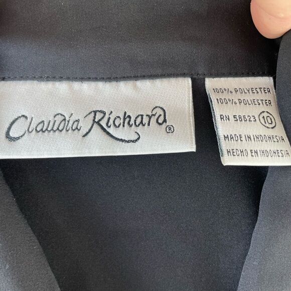 Vintage Claudia Richards Short Sleeve Button Down Dress Shirt Size 10 EUC - Picture 6 of 6